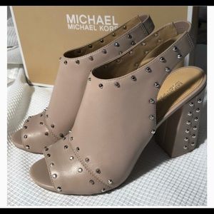 Michael Kors Astor Studded PeepToe Sling-Back Mule